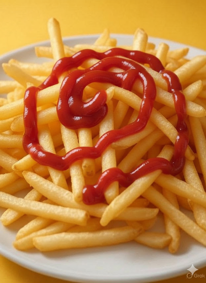 Patatas fritas con salsa