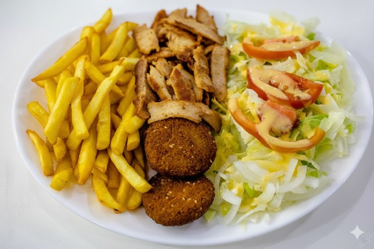 Plato Carne y Falafel